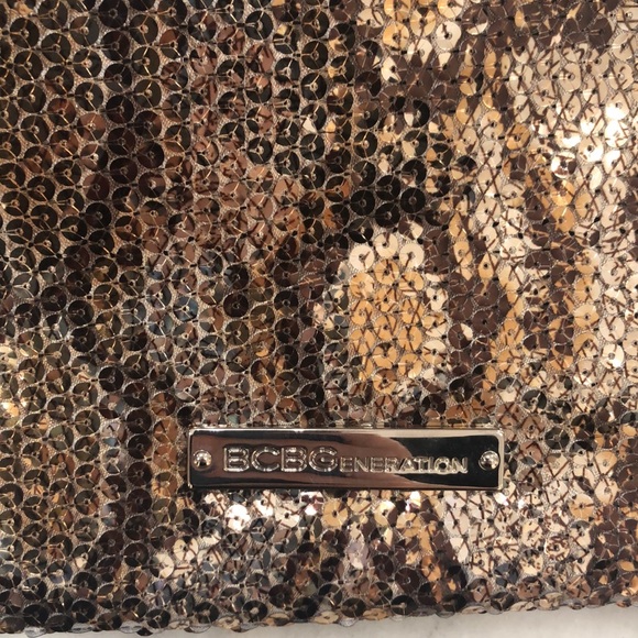 BCBGeneration Snake Print Sequin Clutch - Picture 2 of 9